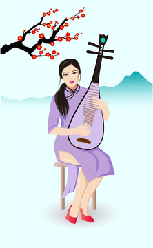 彈琵琶的女孩