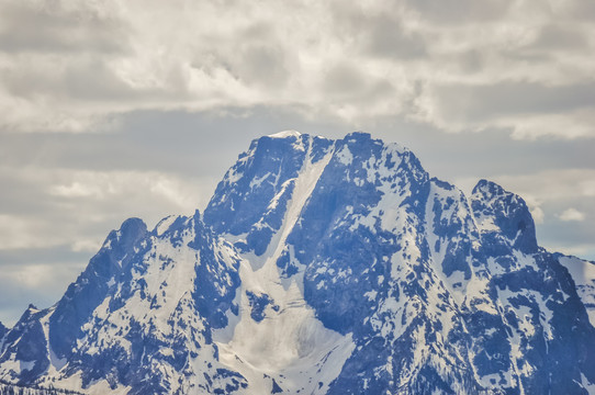 美国大提顿峰雪山风光