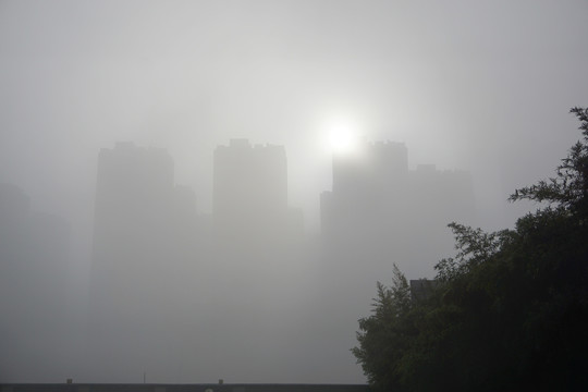 大气污染下的城市雾霾