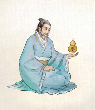 中國風(fēng)手繪古裝老人