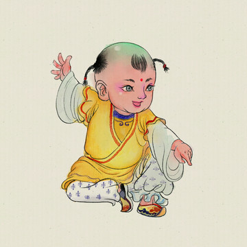 年畫娃娃手繪