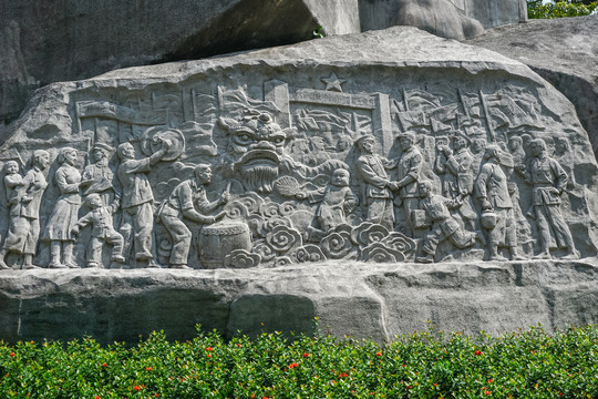 广州起义纪念碑浮雕
