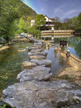 衢州三衢石林景区溪流石阶