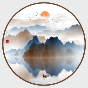 寫意水墨山水畫