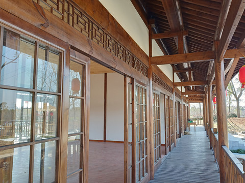 日式建筑长廊