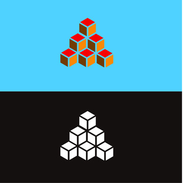 三角方块logo标志