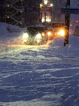 飘雪街头