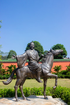 孔子弟子骑马雕刻