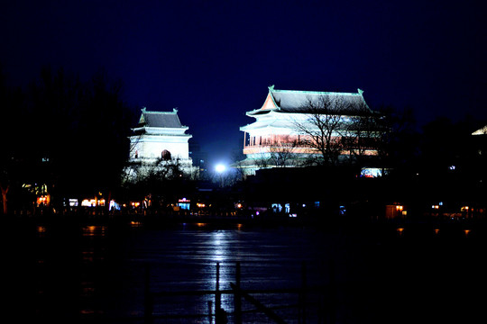 什刹海鼓楼夜景