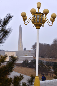 百团大战纪念碑以及其他建筑