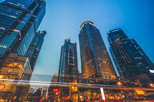 杭州钱江新城城市夜景