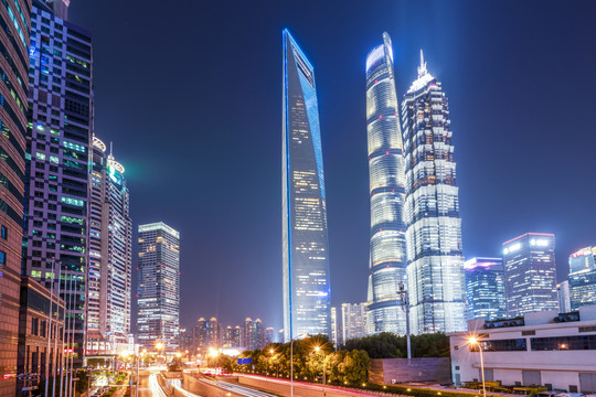 上海陆家嘴城市夜景