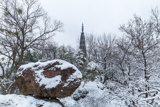 杭州西湖雪景