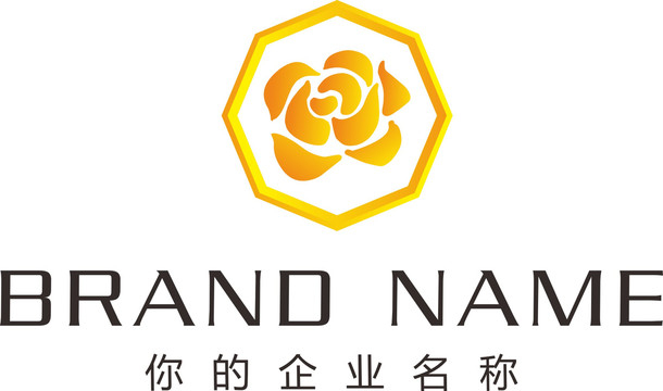花卉菱形創(chuàng)意標(biāo)志設(shè)計(jì)