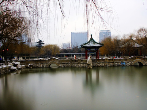 冬日园林风景