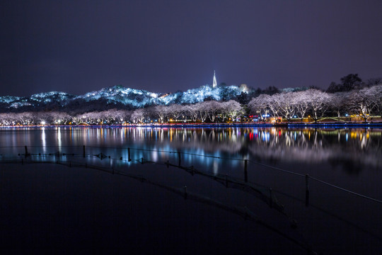 杭州西湖雪景