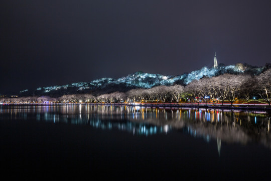 杭州西湖雪景