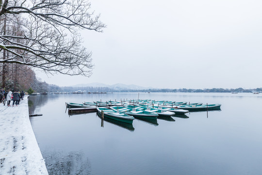 西湖雪景