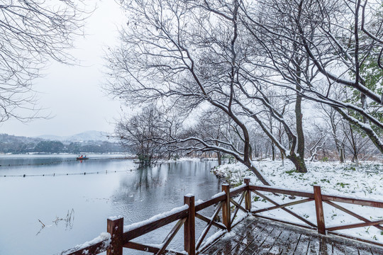 西湖雪景