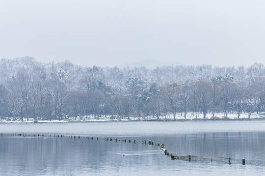 西湖雪景