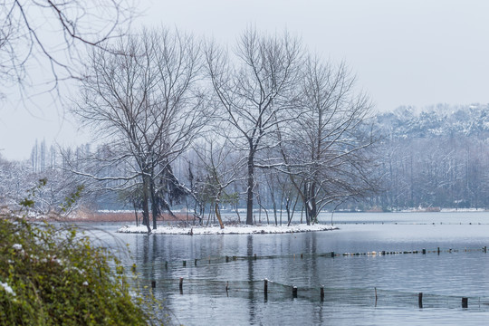 西湖雪景