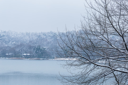 西湖雪景