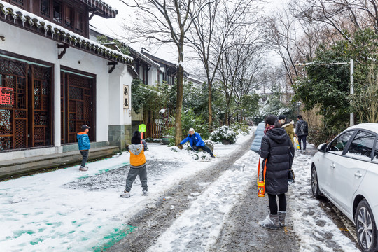 西湖雪景