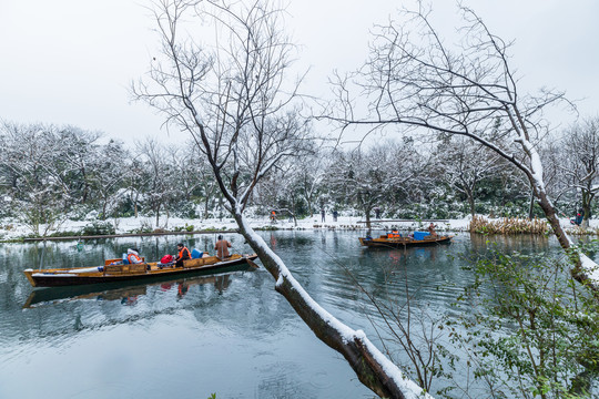 西湖雪景