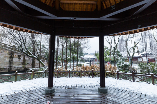 西湖雪景