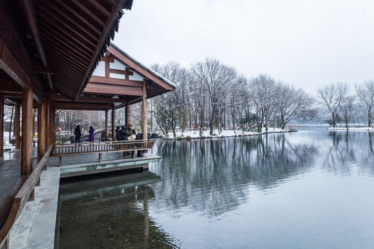 西湖雪景