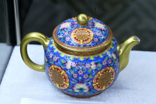 景泰蓝茶壶