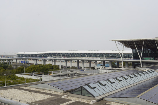 上海浦东机场空港建筑外景