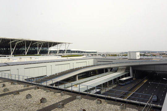上海浦东机场空港建筑外景