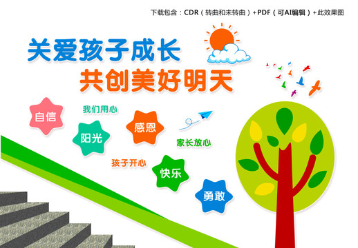 小學(xué)樓梯文化墻