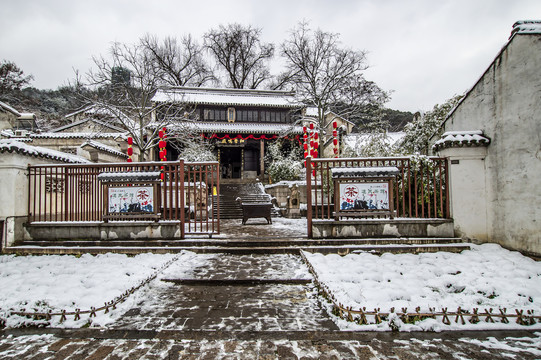 古镇雪景