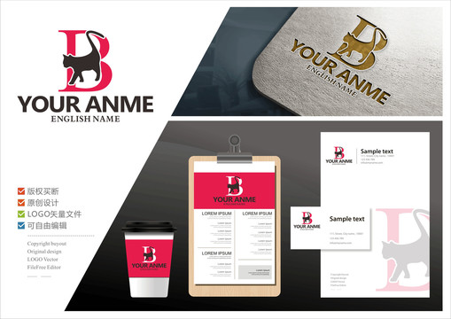 英文貓logo