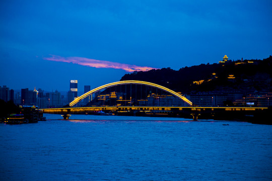 黄河夜景