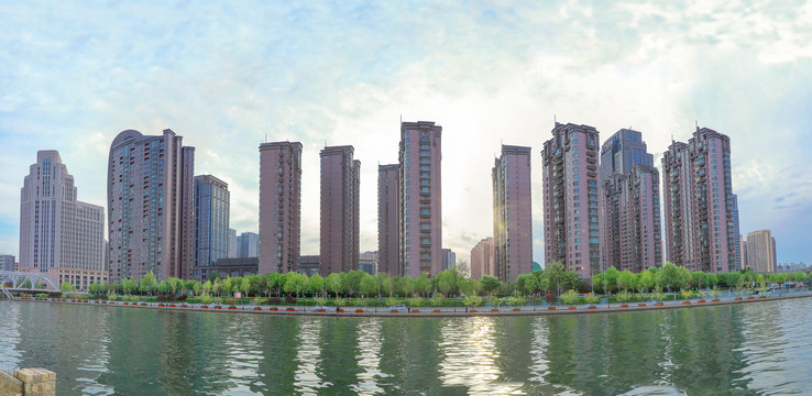 天津海河沿岸建筑