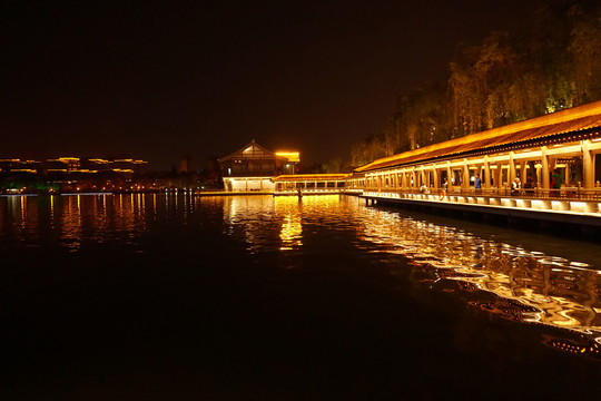 西安曲江南湖夜景