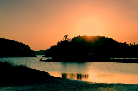 日落背景