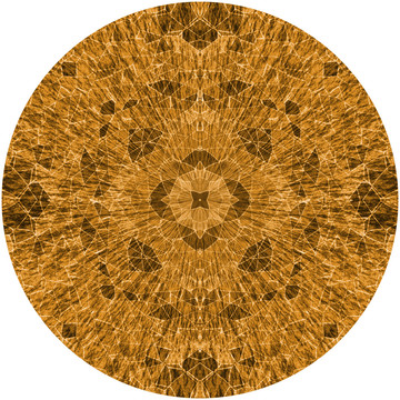 黄色几何编织花纹纹理圆形图案