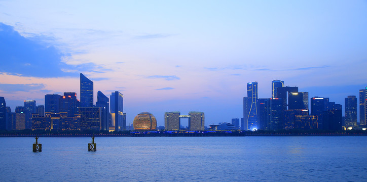 杭州钱江新城夜景