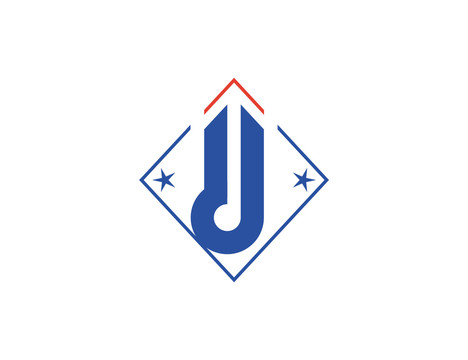 logo标志商标字体设计J