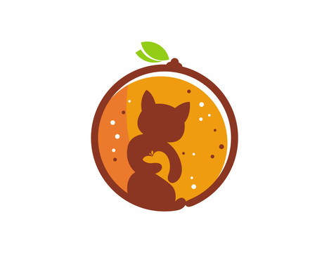 logo标志商标字体设计水果猫