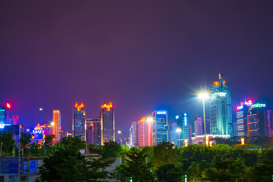 南宁市中心夜景