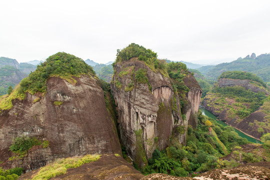 福建武夷山天游峰景点风光