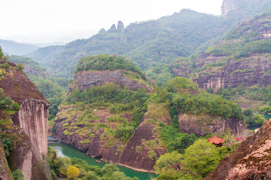 福建武夷山天游峰景点风光