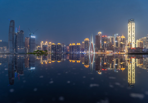 重庆洪崖洞千厮门大桥夜景