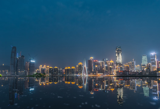 重庆洪崖洞千厮门大桥夜景