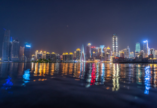 重庆洪崖洞千厮门大桥夜景